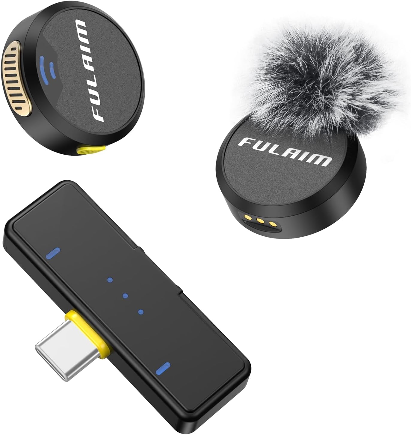FULAIM X3 Ultra‑Compact Wireless Lavalier Mic with Noise‑Cancel